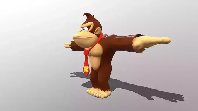 Donkey Kong Low-poly 3D model