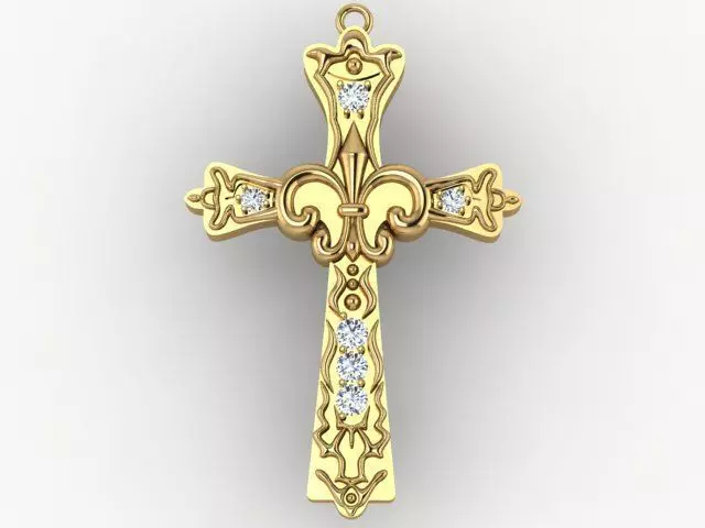 The Cross Pendant An Eternal Symbol in 3D Art 3D print model_10