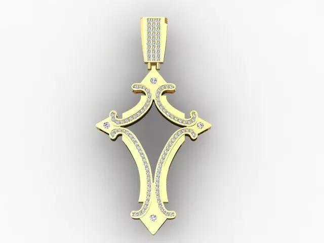 The Cross Pendant An Eternal Symbol in 3D Art 3D print model_7