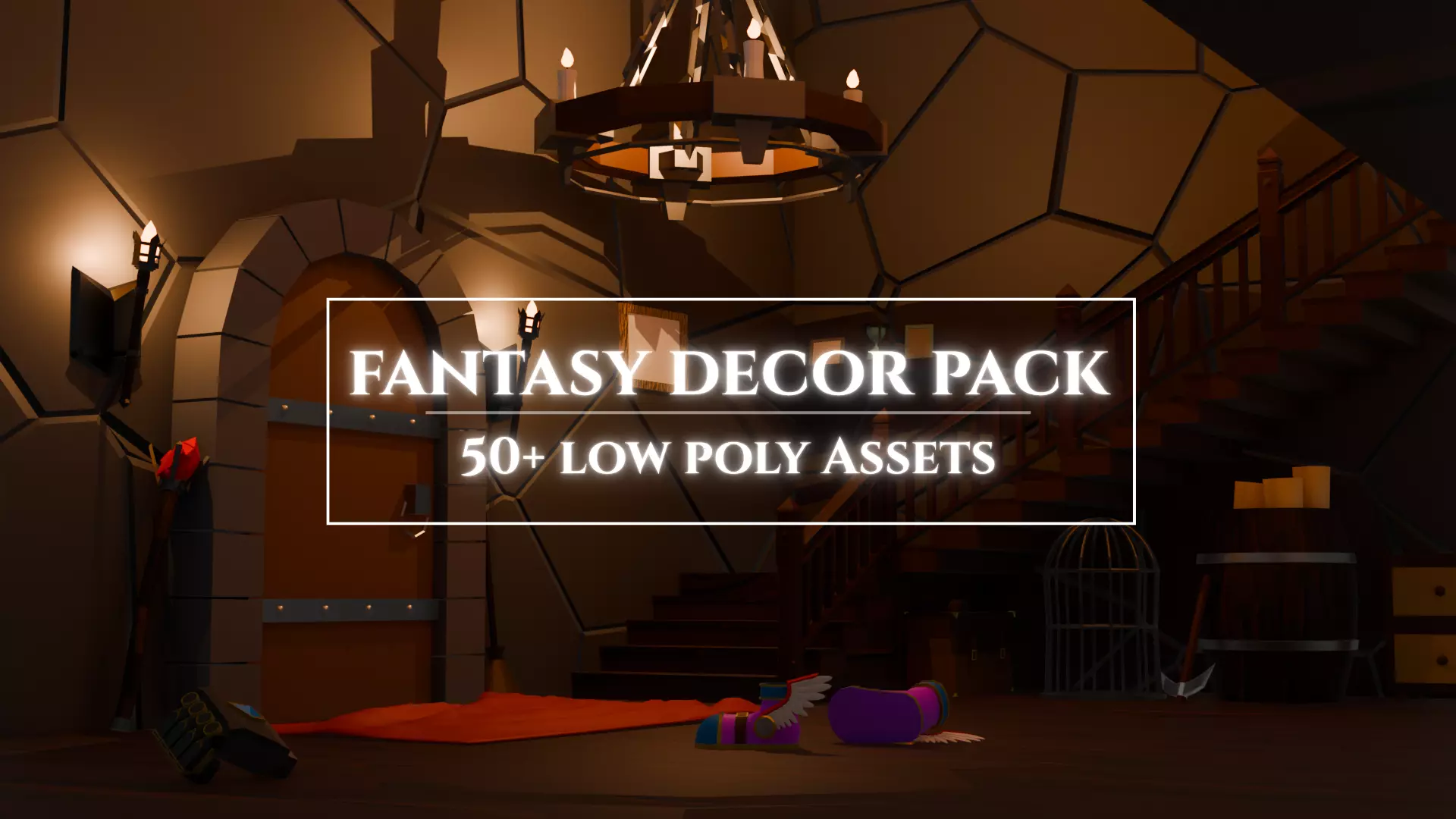 Low Poly Fantasy Props Pack Low-poly 3D model_0