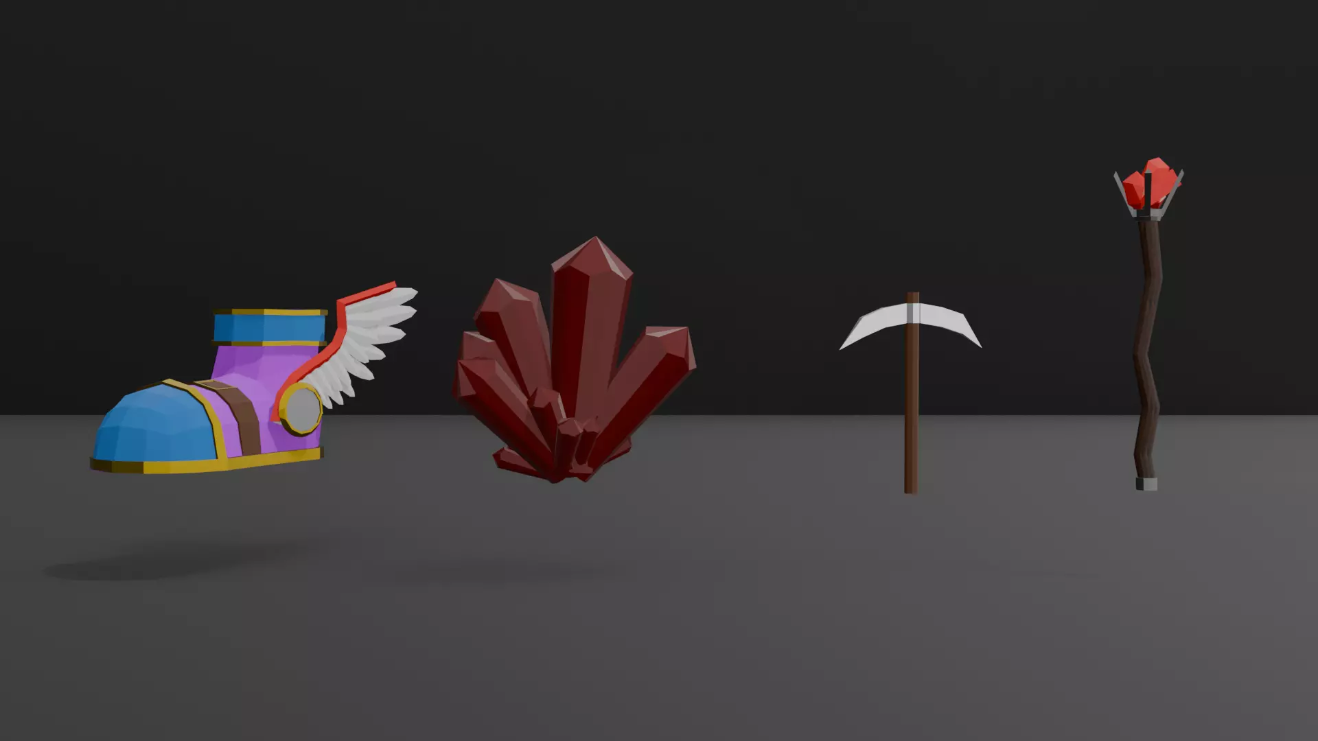 Low Poly Fantasy Props Pack Low-poly 3D model_3