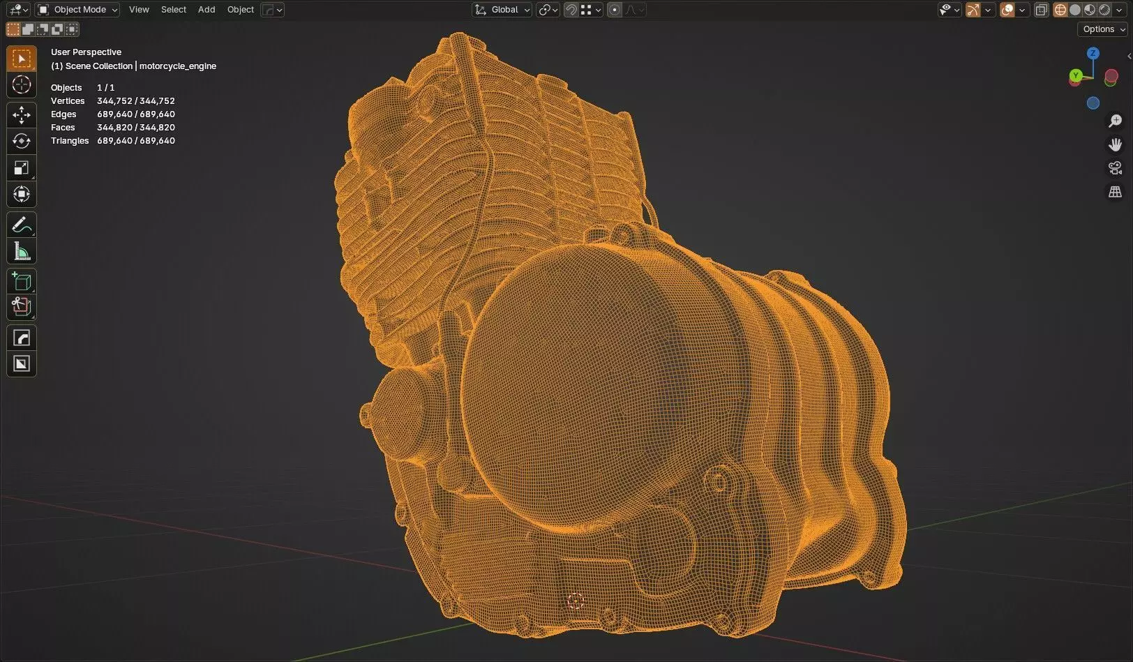 motorcycle engine 3D model_13