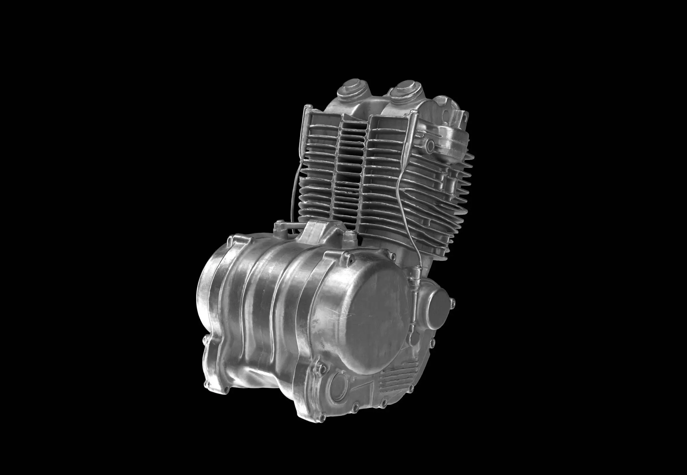 motorcycle engine 3D model_2