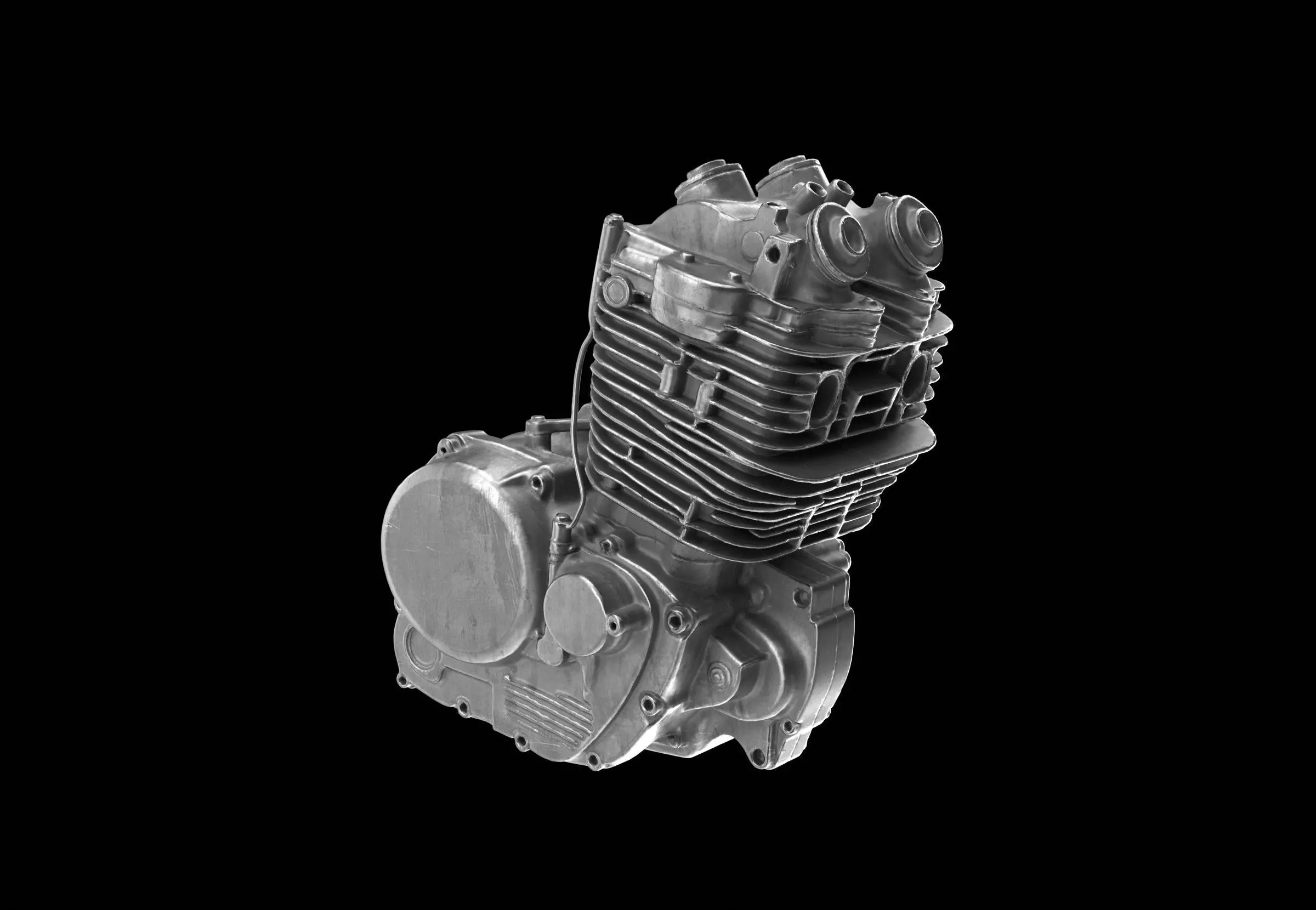 motorcycle engine 3D model_0