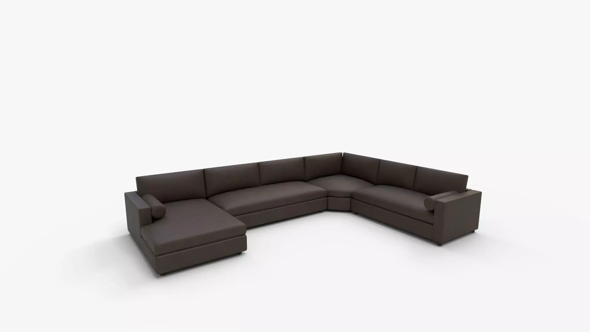 Aris Piece Left Arm Chaise Sectional Sofa with Wedge 3D model_0