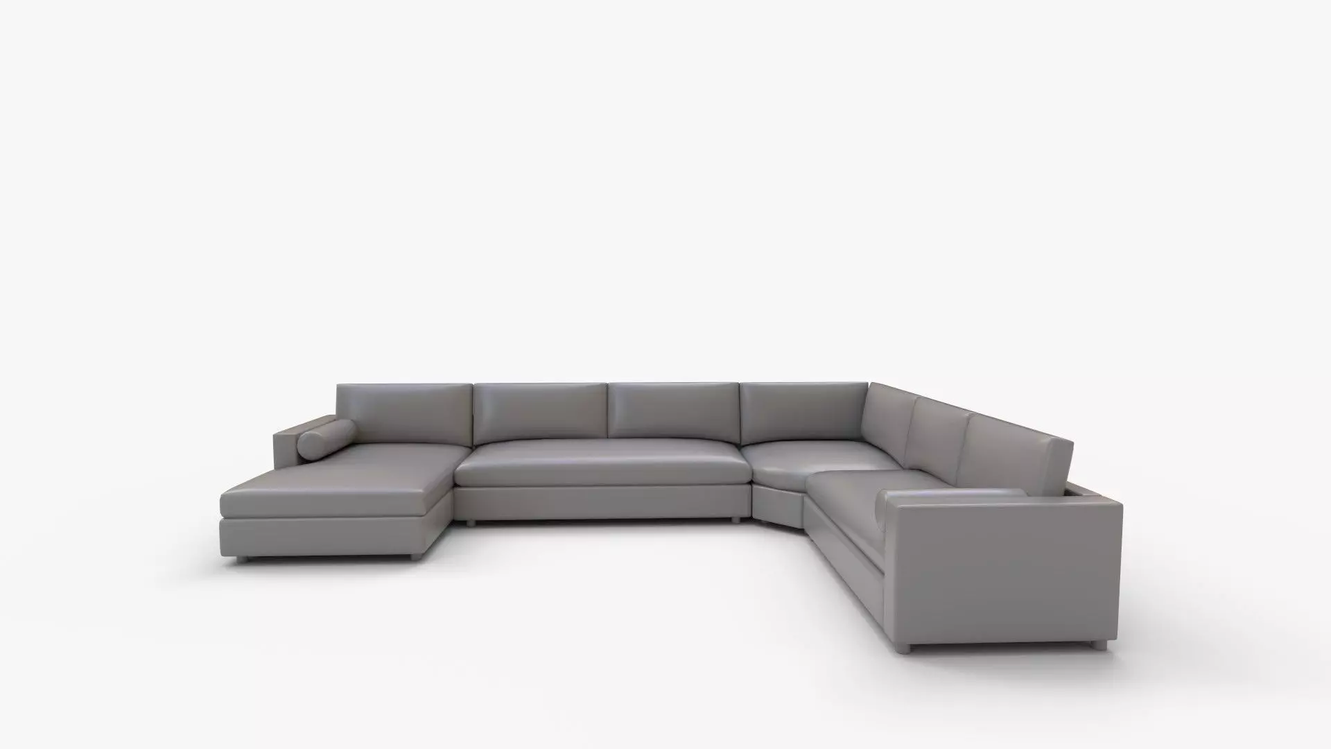 Aris Piece Left Arm Chaise Sectional Sofa with Wedge 3D model_10