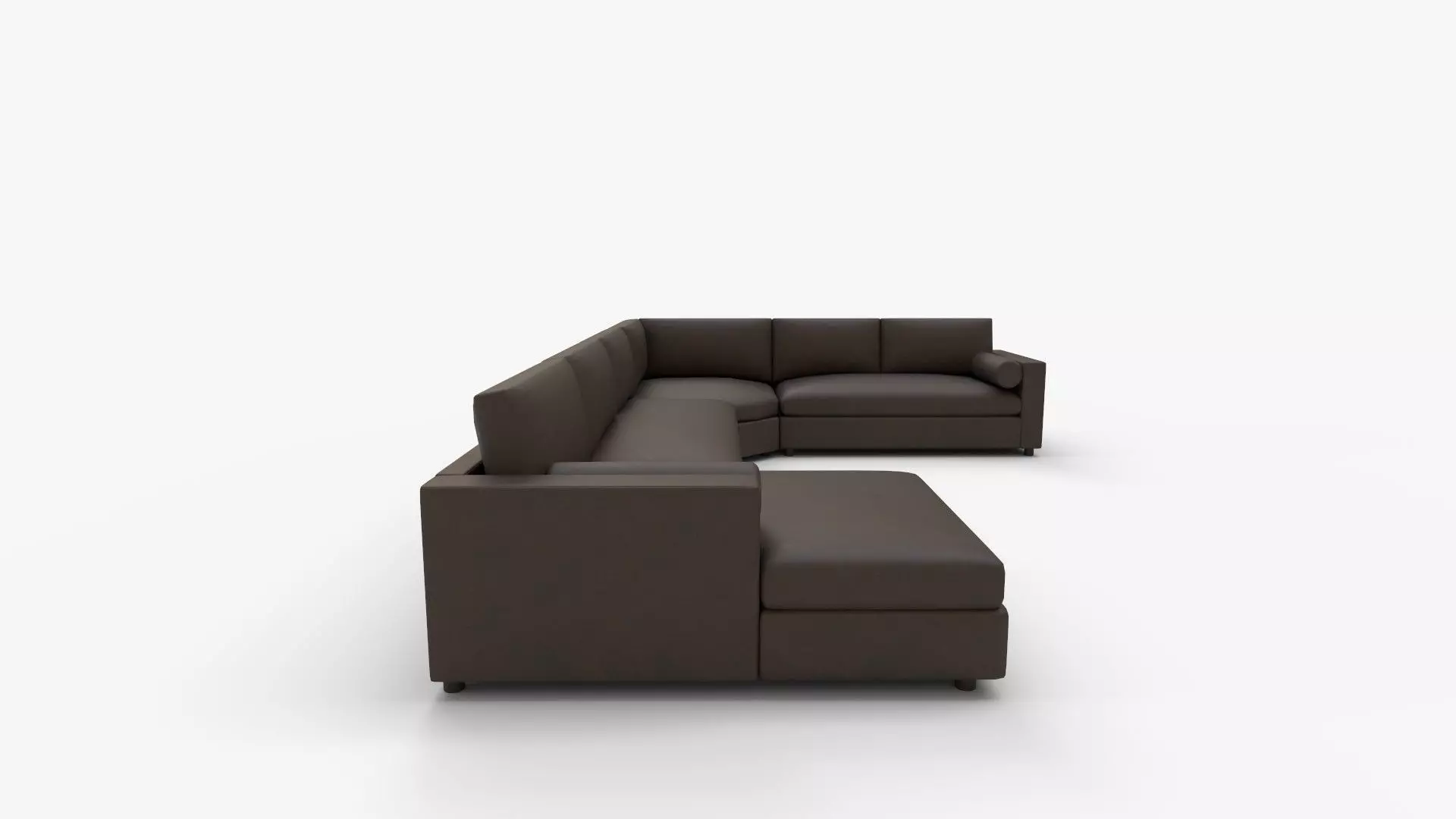 Aris Piece Left Arm Chaise Sectional Sofa with Wedge 3D model_1