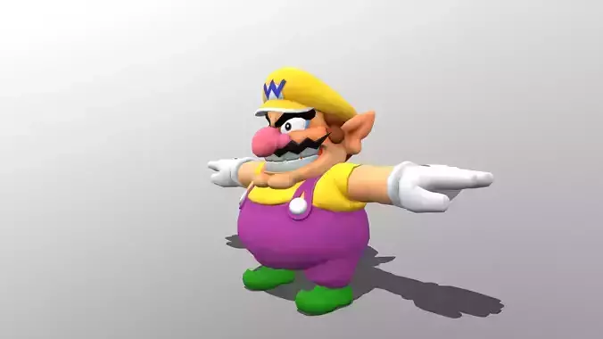 Wario Low-poly 3D model