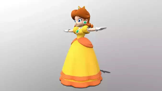 Daisy Low-poly 3D model