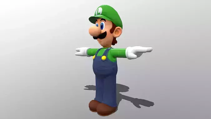 Luigi Low-poly 3D model