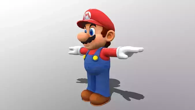 Mario Low-poly 3D model