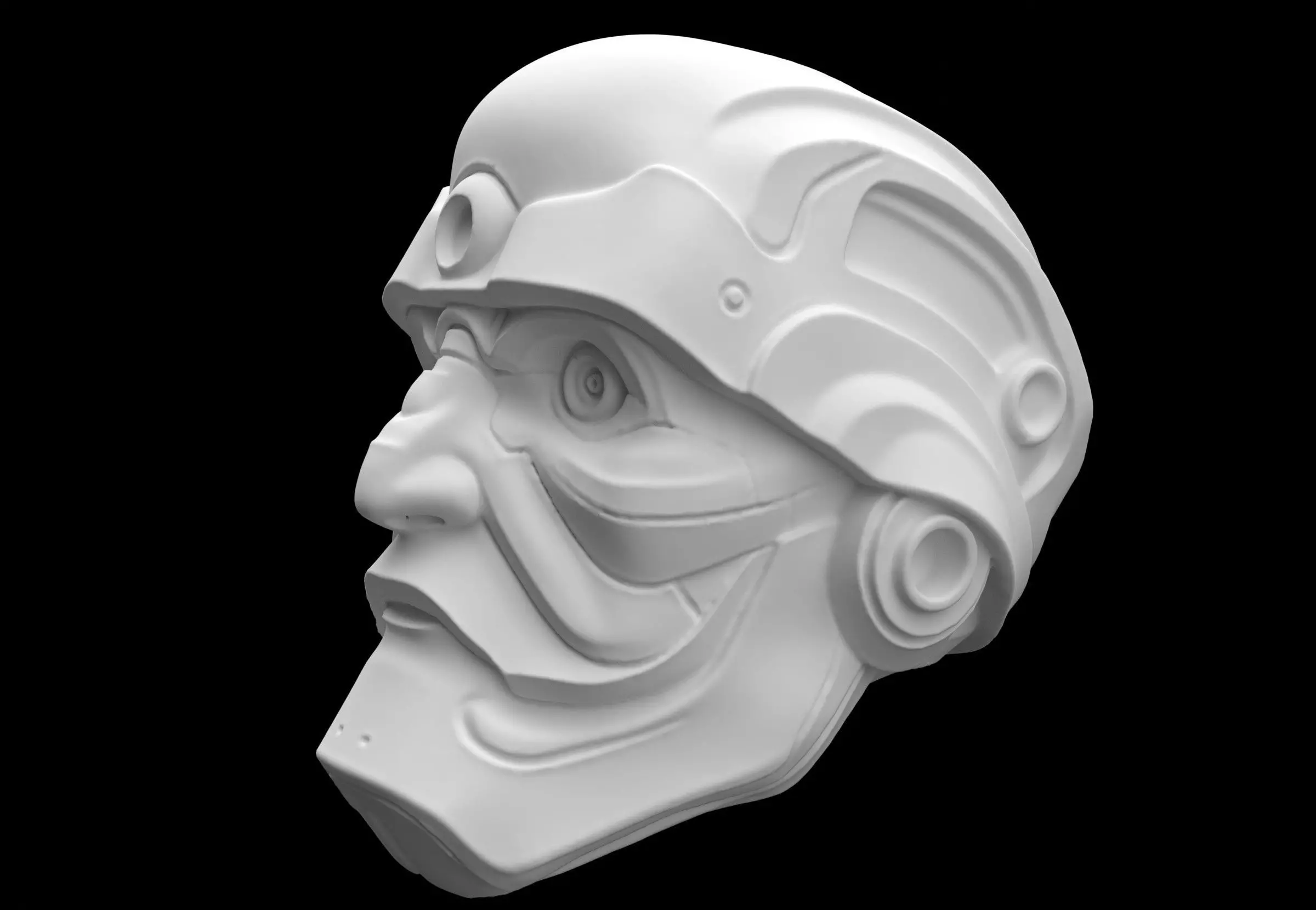 Sci Fi robotic head 3D model_7
