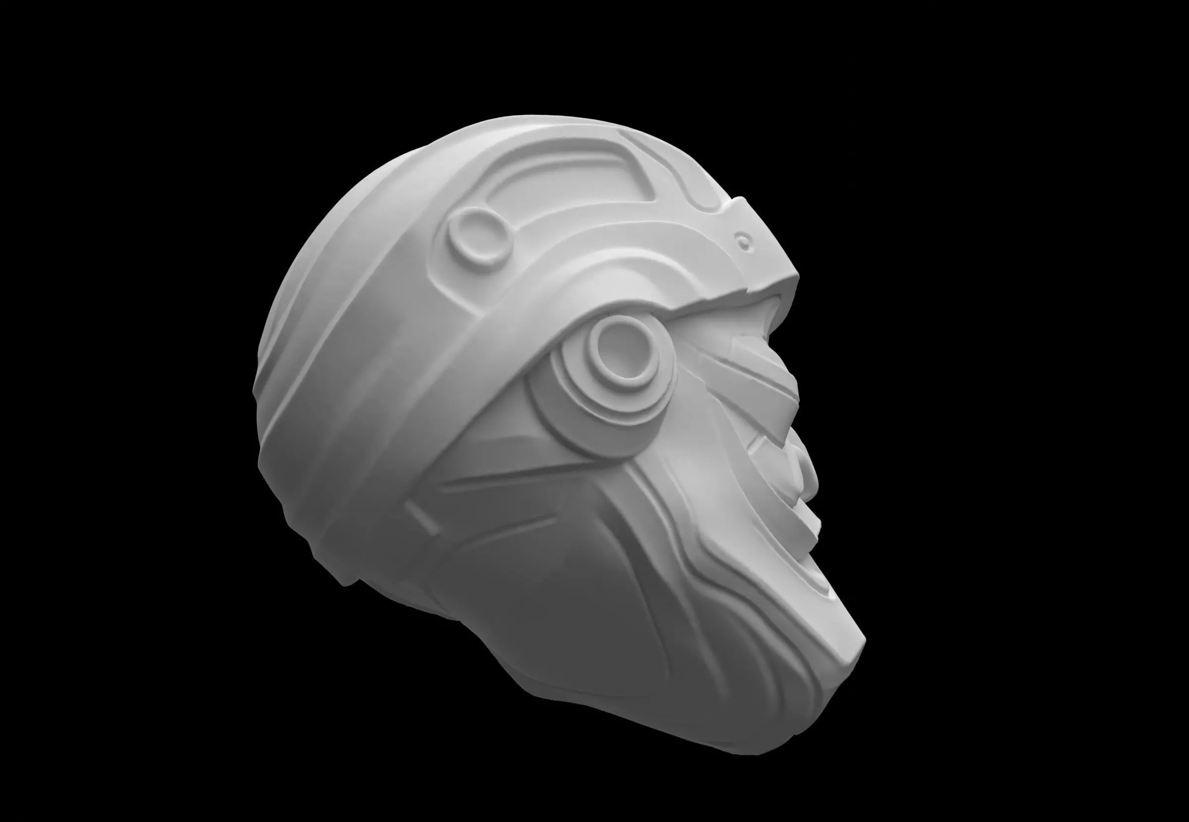Sci Fi robotic head 3D model_9