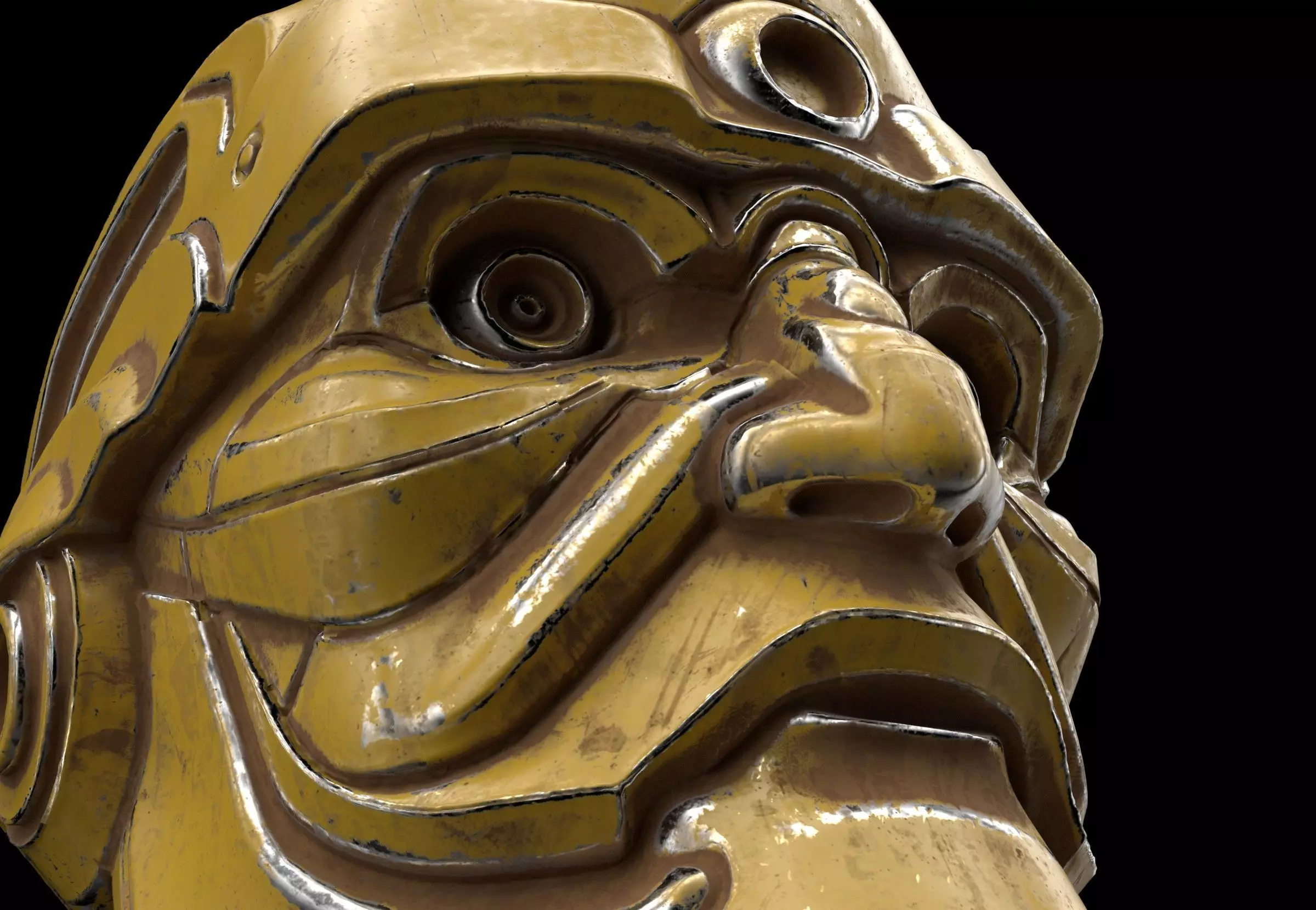 Sci Fi robotic head 3D model_5