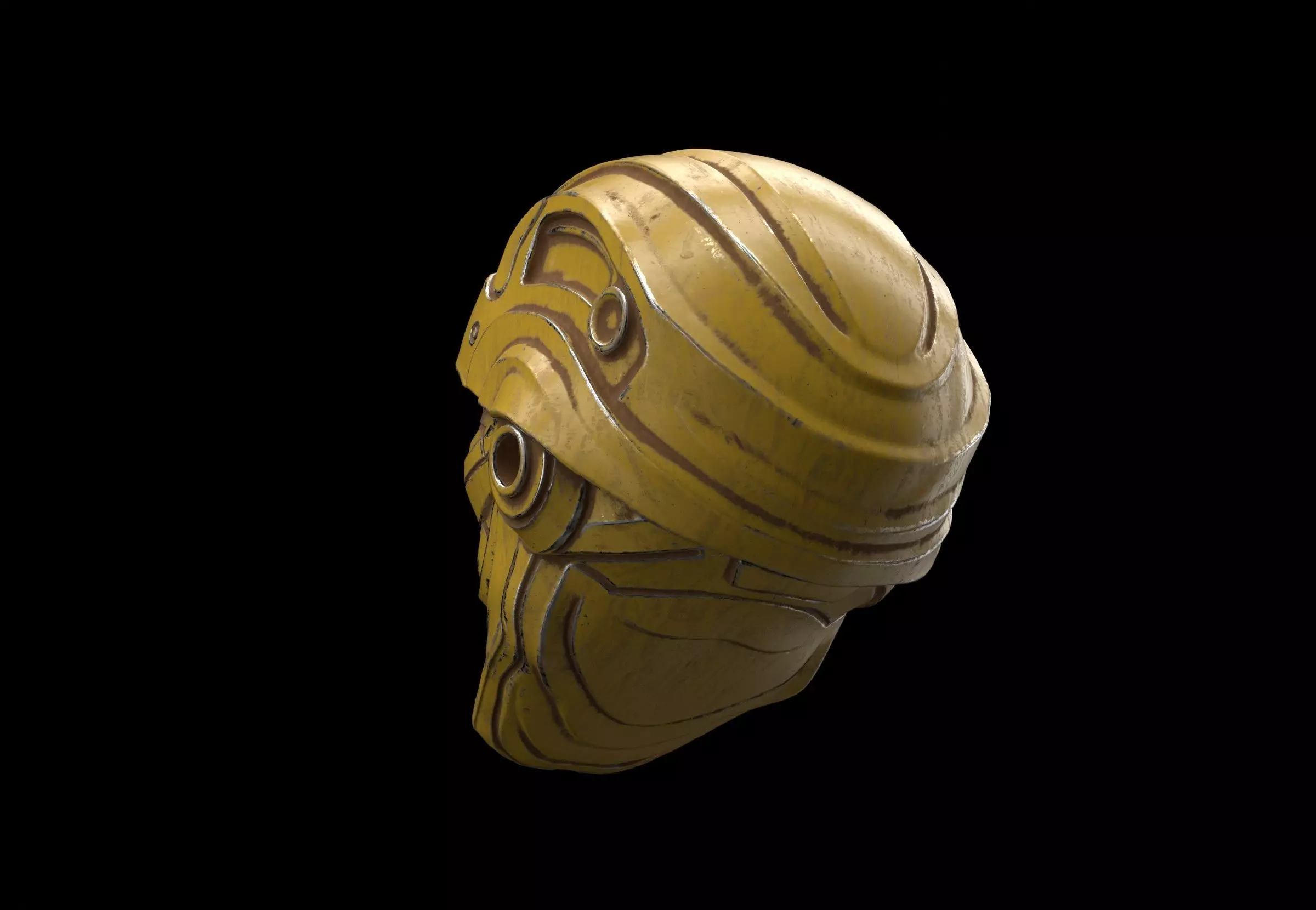 Sci Fi robotic head 3D model_2
