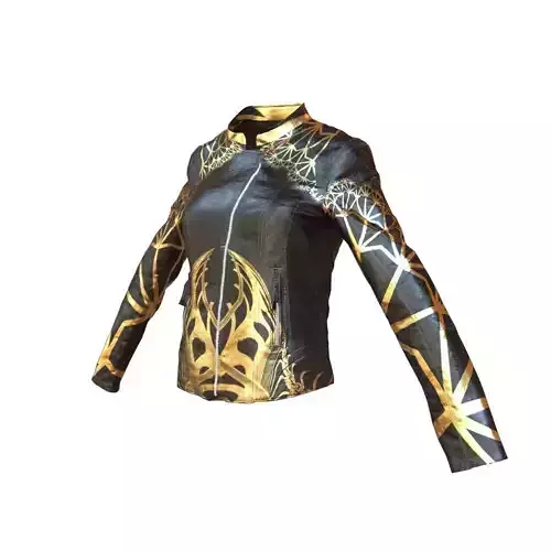 Organic Golden Jacket Low-poly 3D model