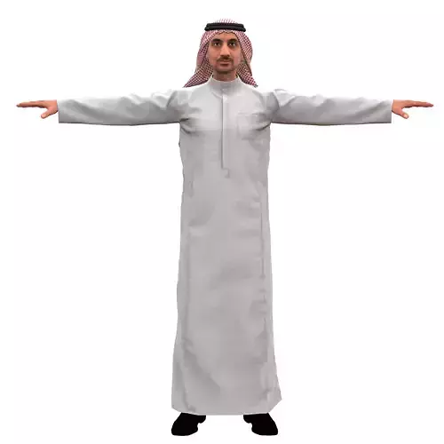  Arabi Dubai Man 3D Character Model 2025 Low-poly 3D model