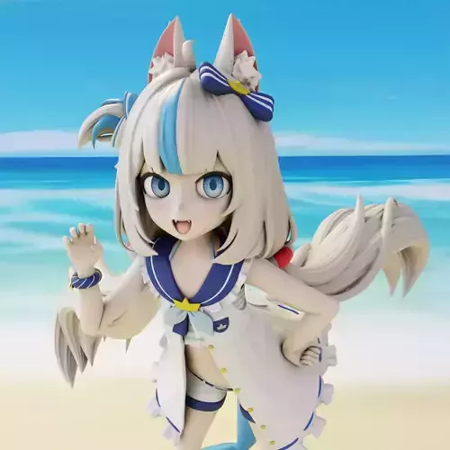 Saba Sameko Vtuber 3D print model