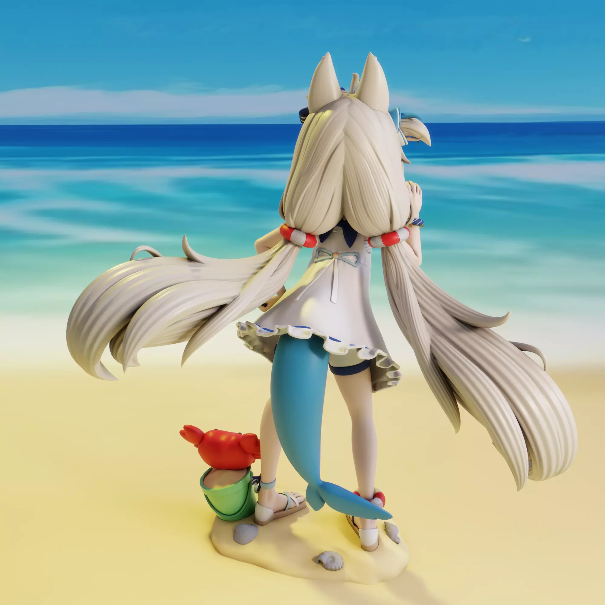 Saba Sameko Vtuber 3D print model_4