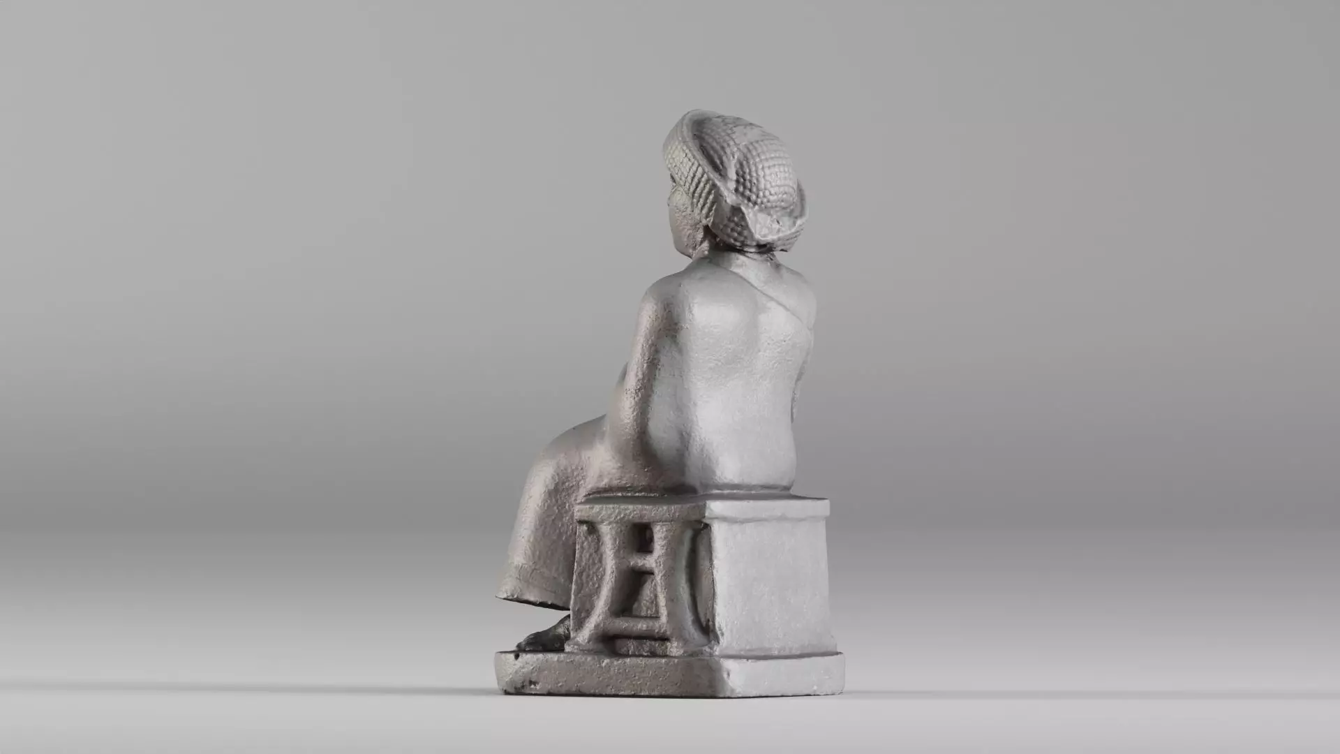 001650 Seated Gudea of Lagash Ancient Sumerian Ruler 3D print model_5