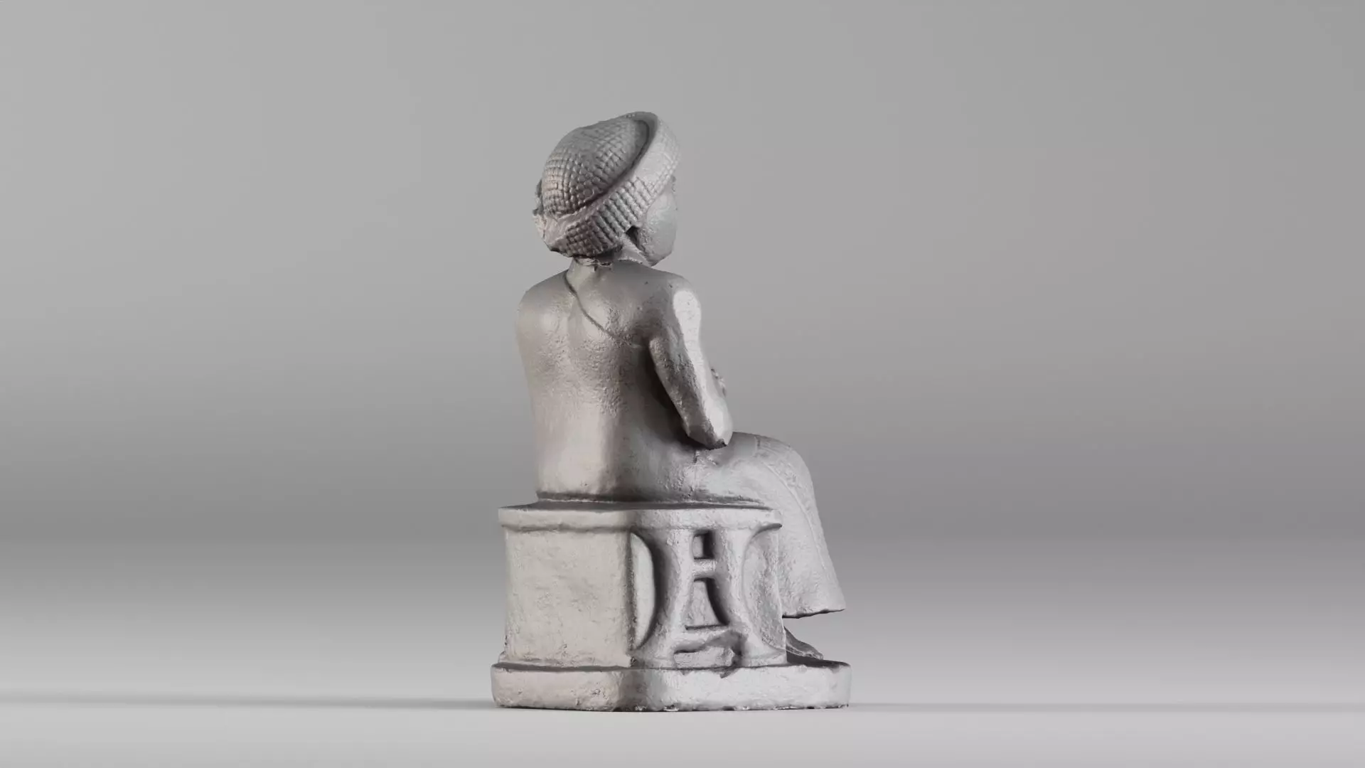 001650 Seated Gudea of Lagash Ancient Sumerian Ruler 3D print model_4