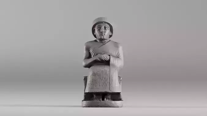 001650 Seated Gudea of Lagash Ancient Sumerian Ruler 3D print model
