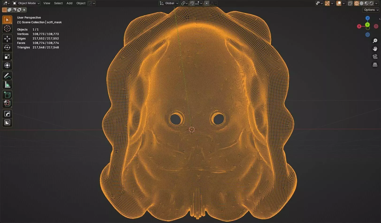 scifi mask 3D model_13