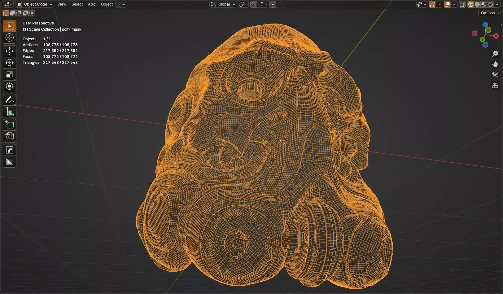 scifi mask 3D model_14