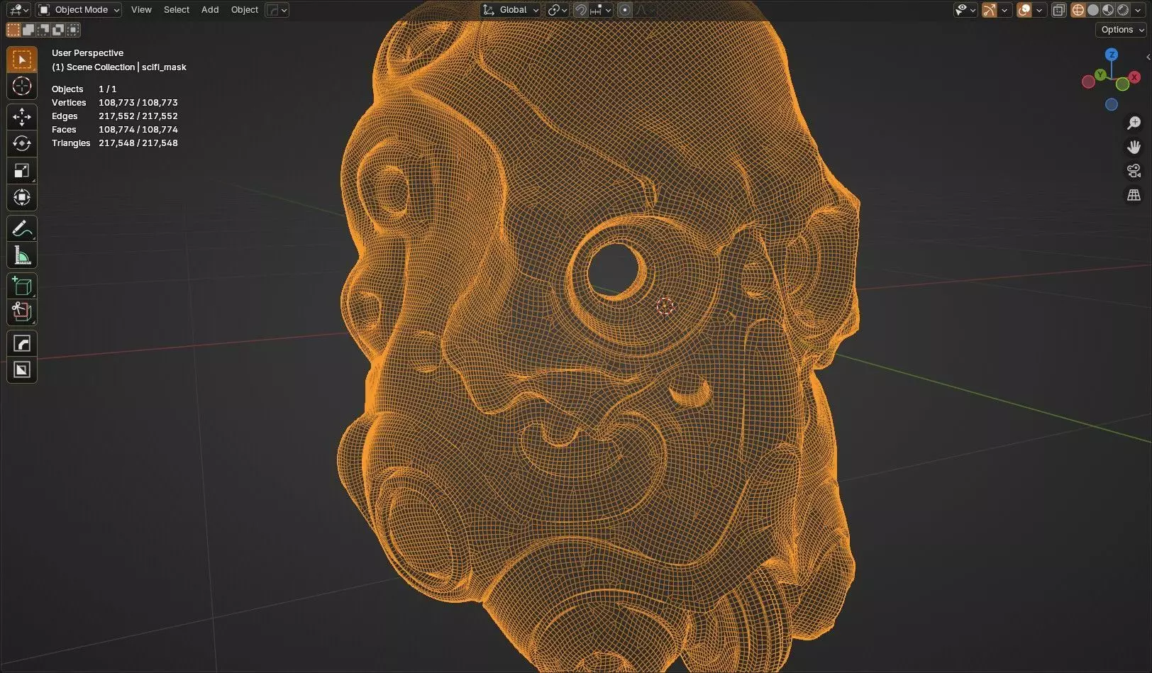 scifi mask 3D model_10