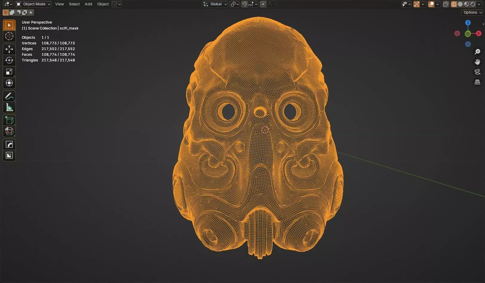 scifi mask 3D model_12