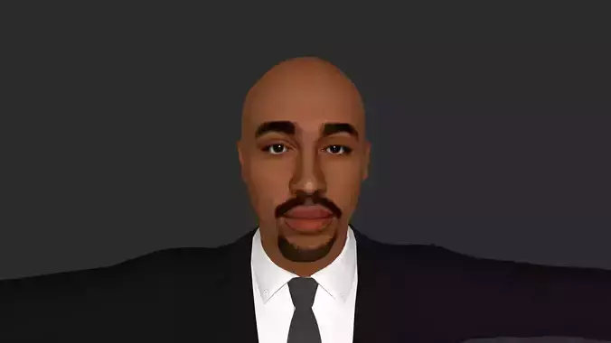 Tupac Shakur Hyper Realistic Full Body  Rigged 3D Character