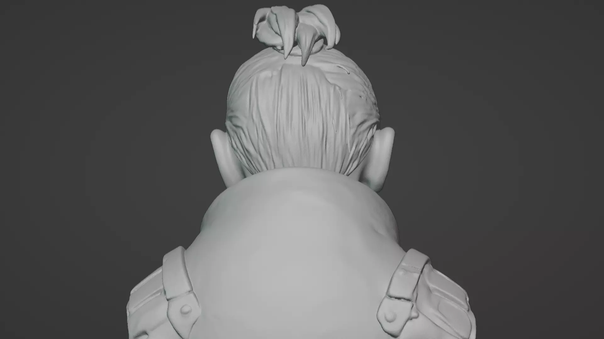 Old Samurai Master Head Bust  3D print model_53