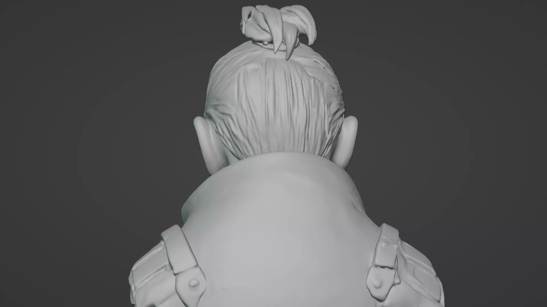 Old Samurai Master Head Bust  3D print model_51