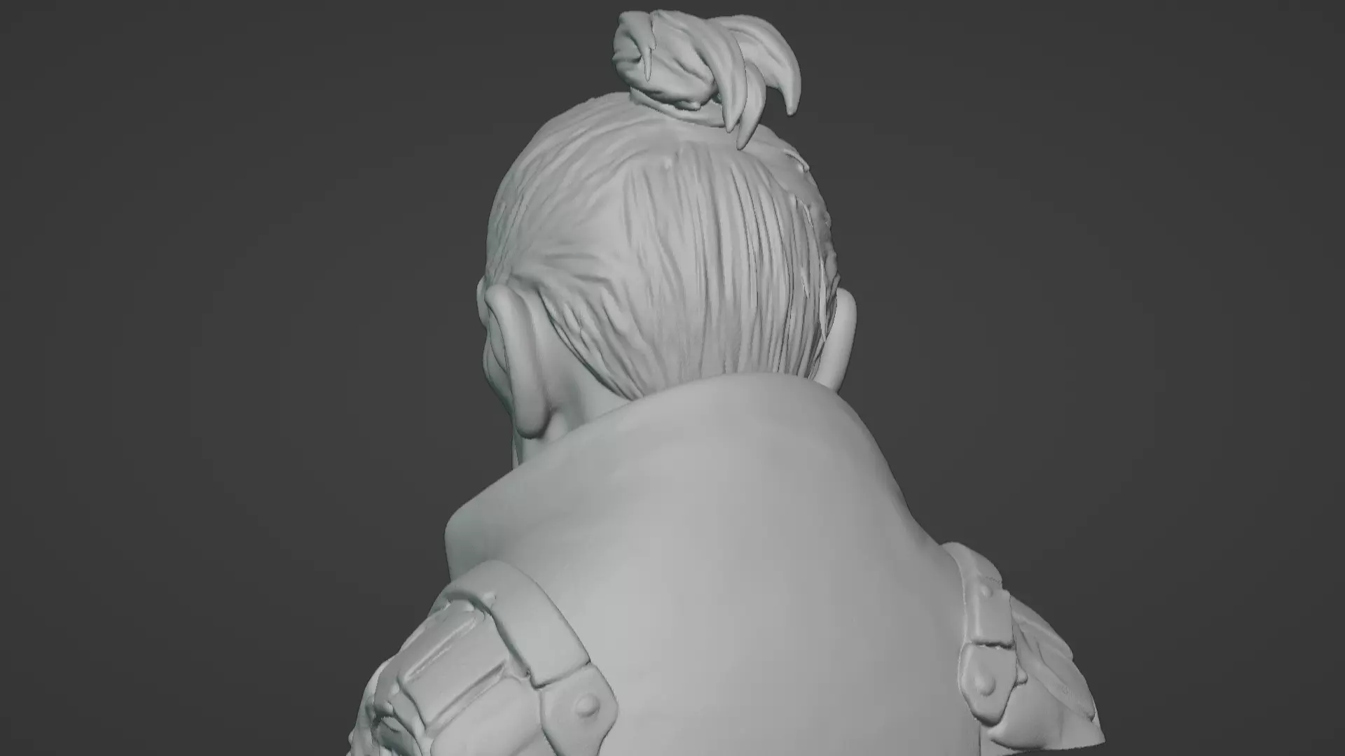Old Samurai Master Head Bust  3D print model_55