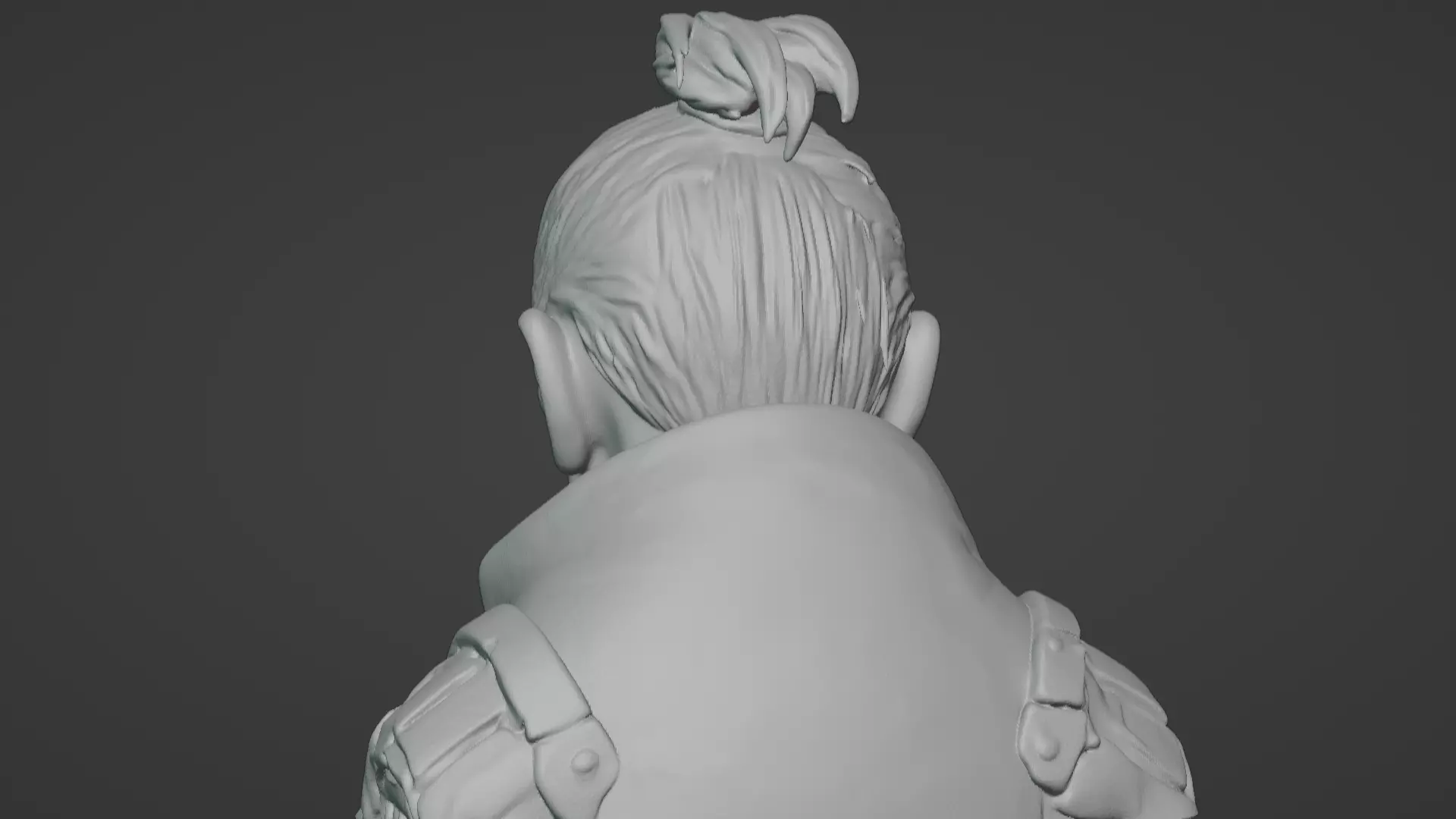Old Samurai Master Head Bust  3D print model_58