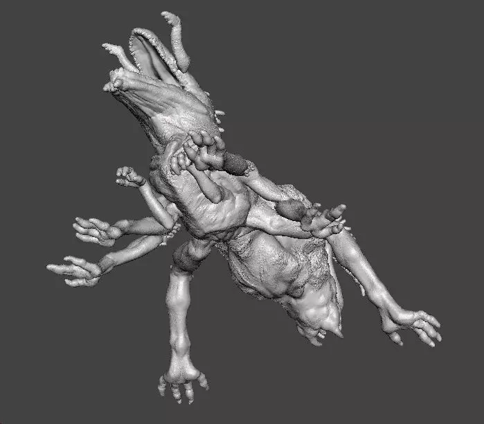 QUEEN CRAWLER MINIATURE MODEL FIGURE FANTASY OR HORROR GAMES RPG 3D print model_8