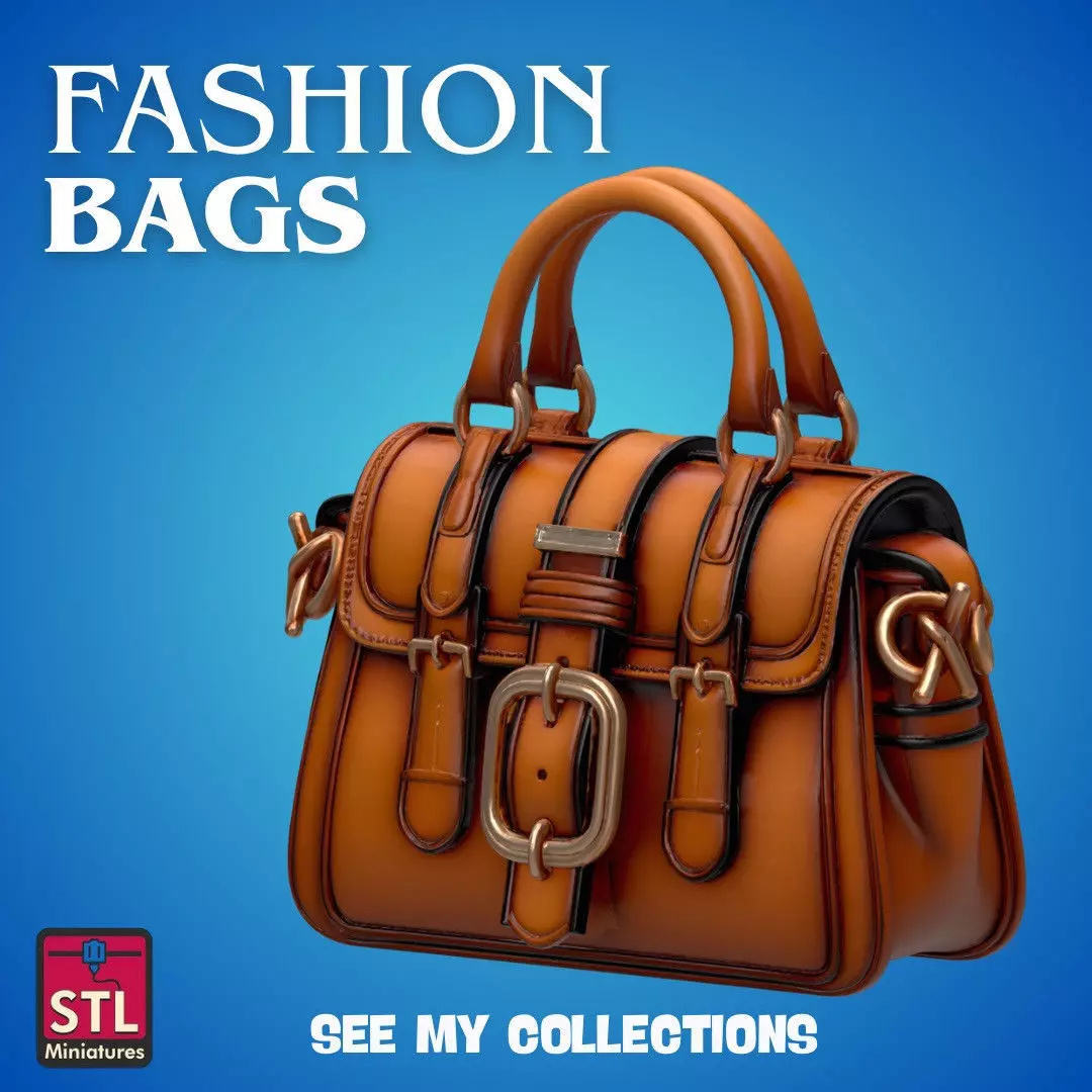 Fashion Fantasy Bag STL File Stylish Mini Handbag for 3D 3D print model