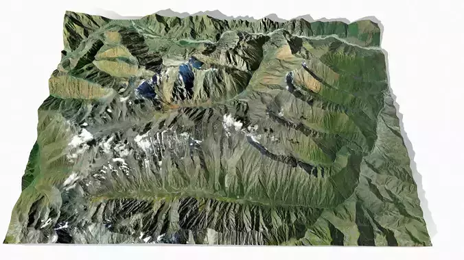 Mountain landscape Mount Shan Caucasus Mountains