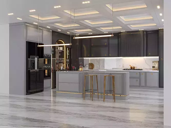 kitchen evermotione 3D model 3