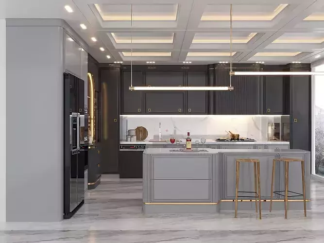 kitchen evermotione 3D model 2