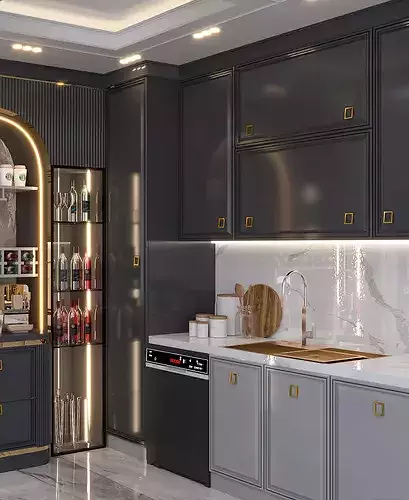 kitchen evermotione 3D model 6
