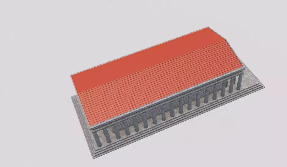 Parthenon Greek Temple 3D model_4