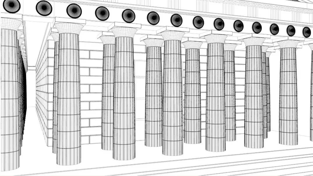 Parthenon Greek Temple 3D model_7