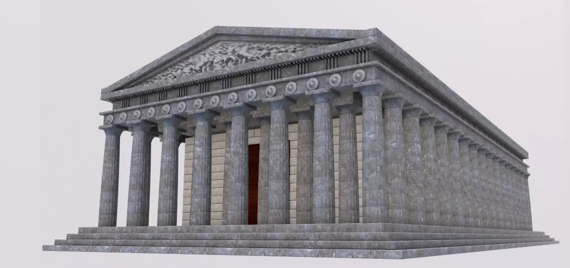 Parthenon Greek Temple 3D model_0