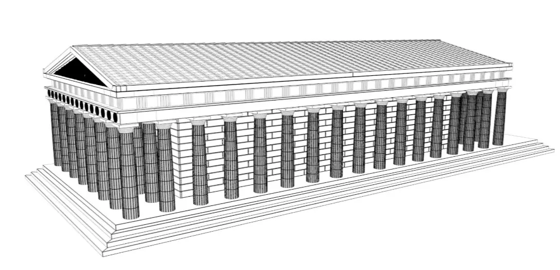 Parthenon Greek Temple 3D model_5