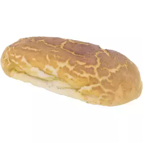 Tiger Bread - High and Low Poly versions Low-poly 3D model