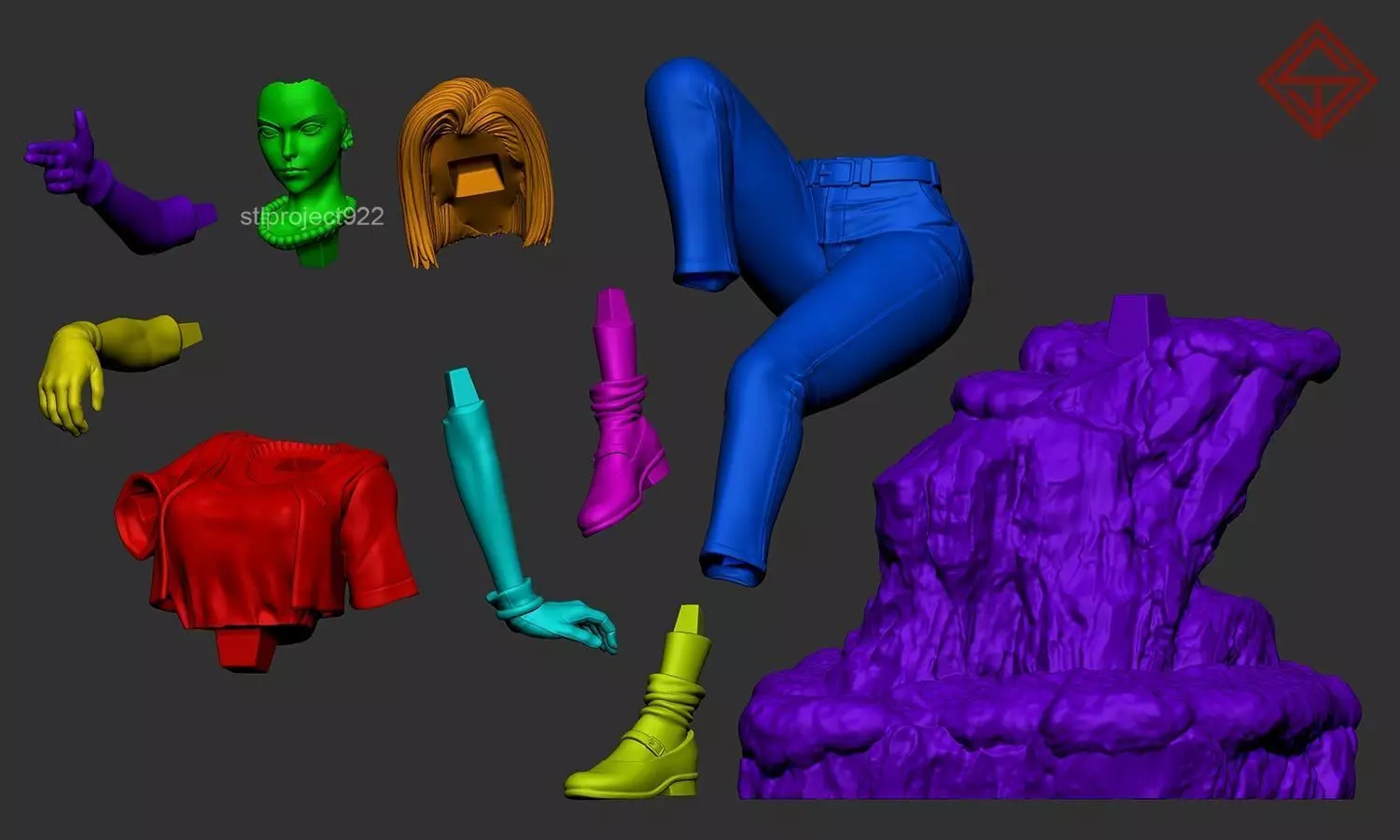 Android 18 3D print model_2