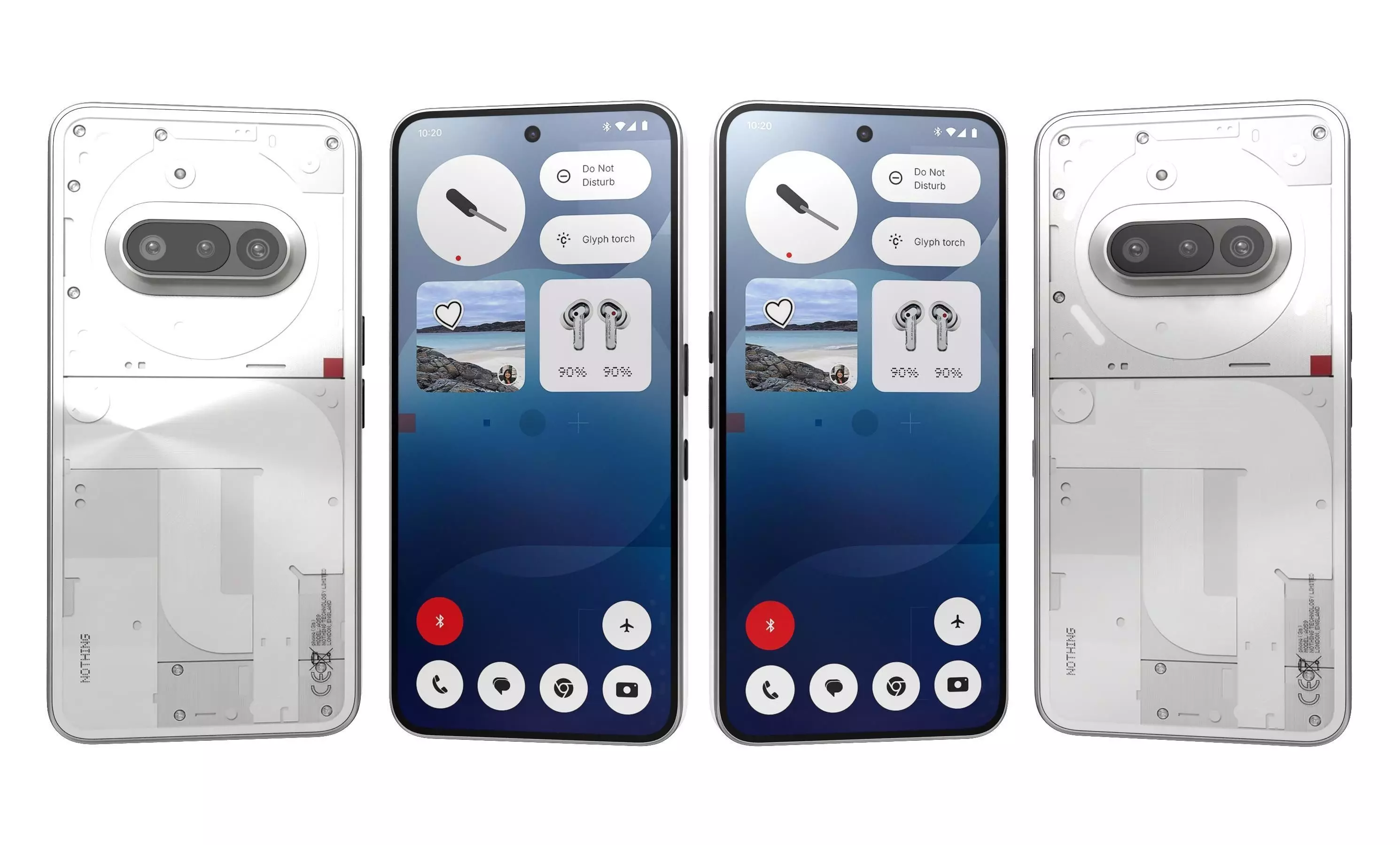 Nothing Phone 3a White 3D model_3