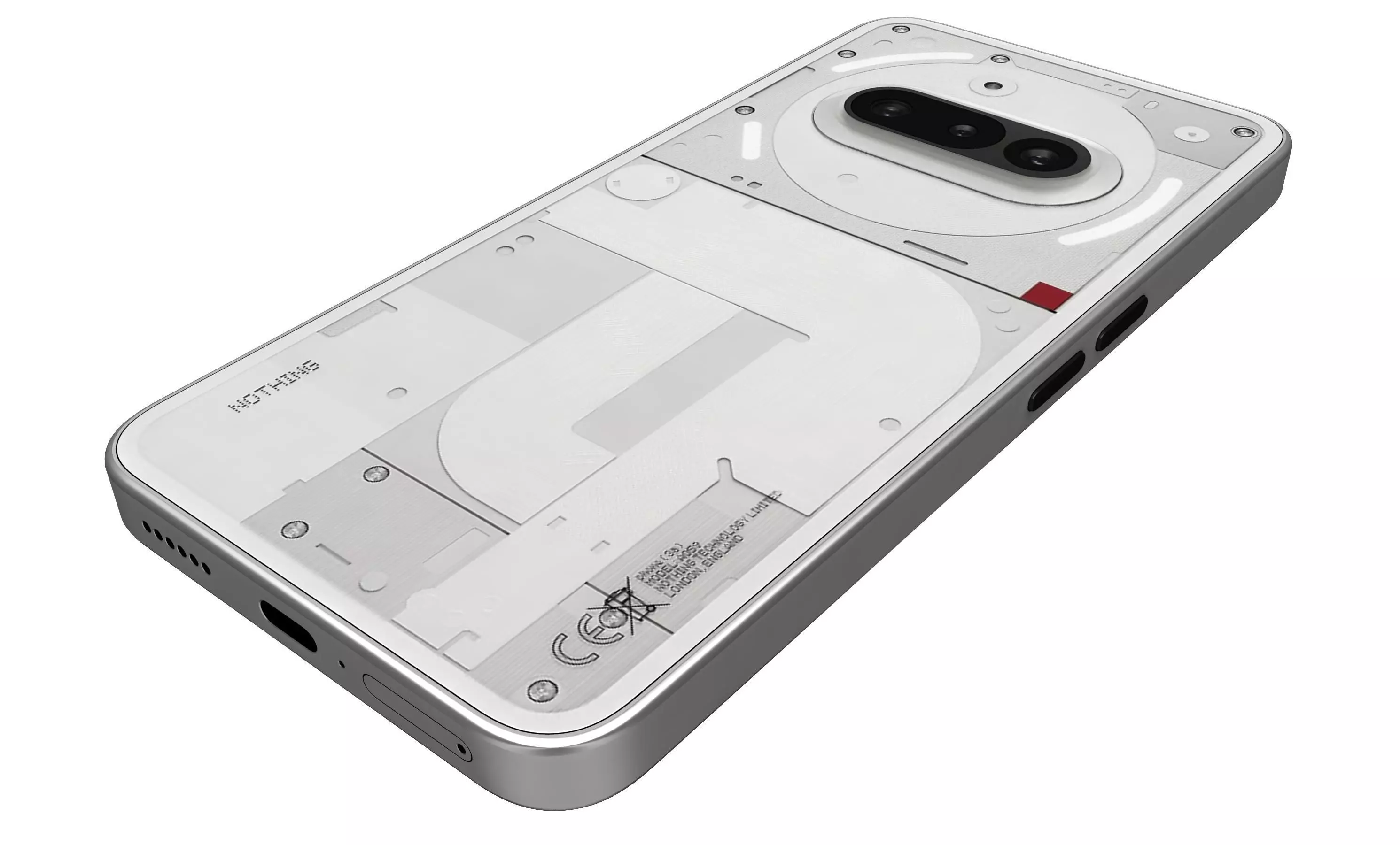 Nothing Phone 3a White 3D model_11