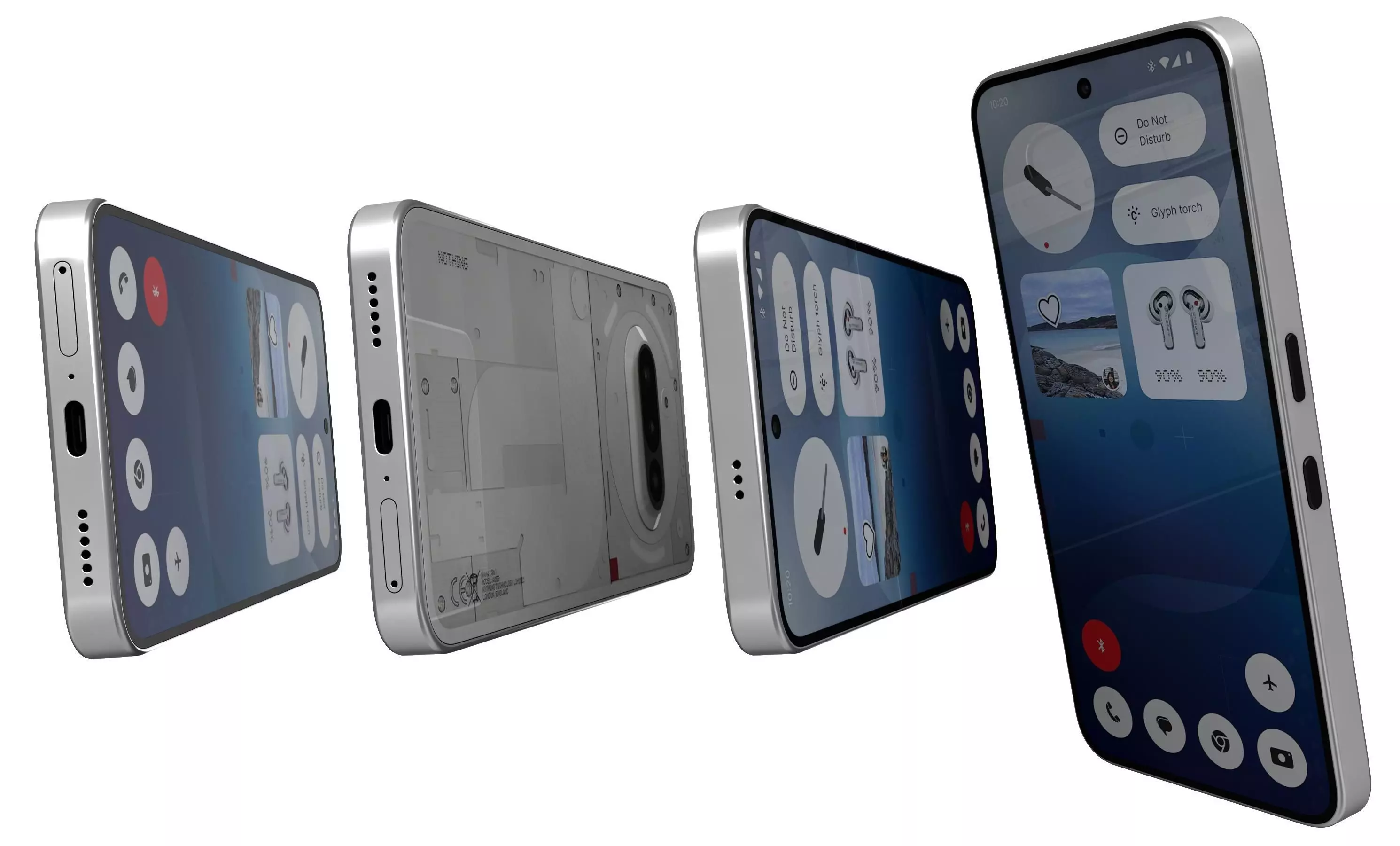 Nothing Phone 3a White 3D model_8